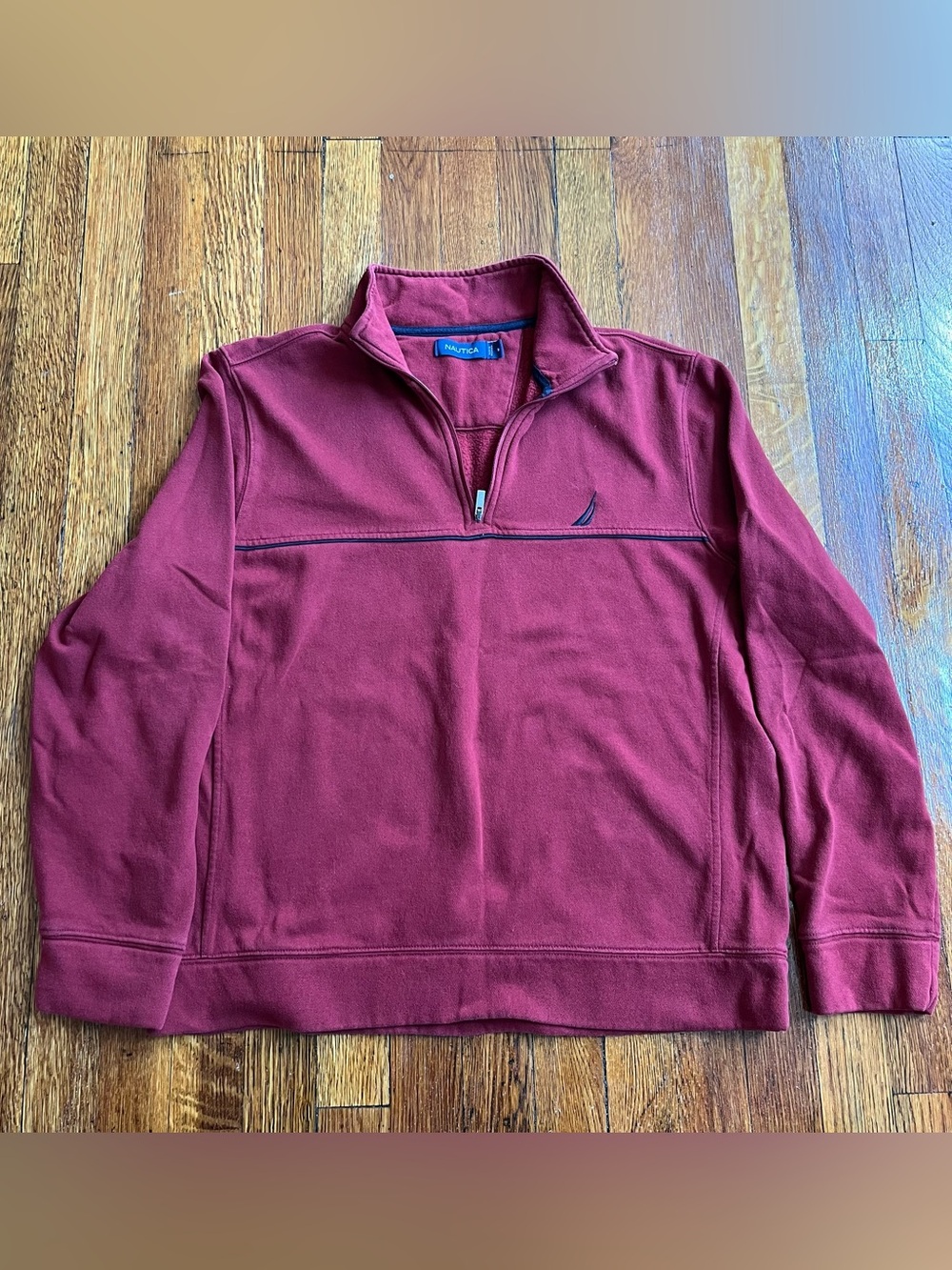 Vintage Nautica Gorpcore red quarter zip sweater